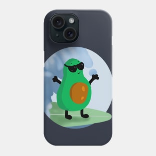 Funny avocado surfing Phone Case