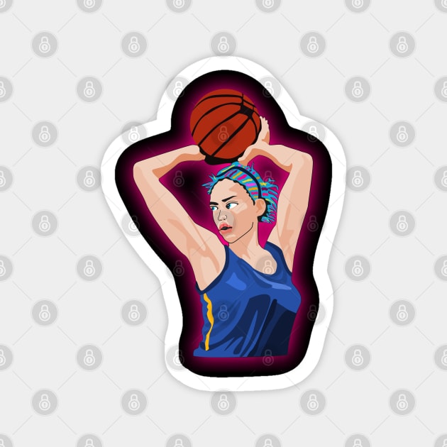 Women's Basketball Magnet by Womens Art Store