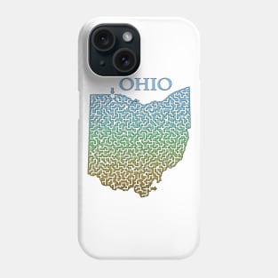 State of Ohio Colorful Maze Phone Case