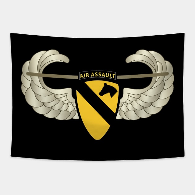 1st Cavalry Div Air Assault w Air Assault Badge wo Txt Tapestry by twix123844