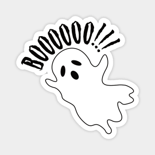 BOOOO!!!! White Halloween Ghost Magnet