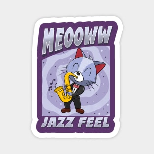 feel jazz cat #2 Magnet