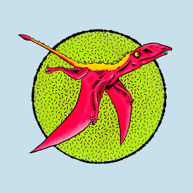 Retro Dimorphodon by Skullduggery Print Co