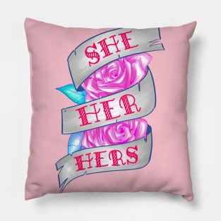 She/Her/Hers Pillow