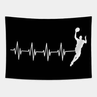 Basketball Heartbeat Tapestry