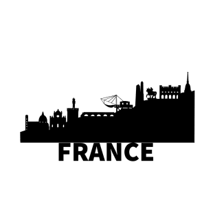 France monuments and French skyline T-Shirt