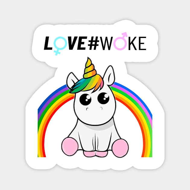 WOKE UNICORN Magnet by LOVE#WOKE