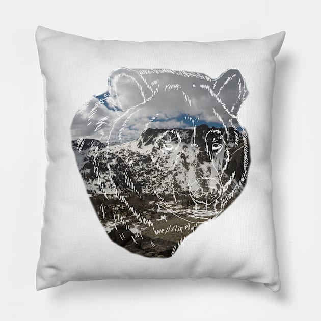 Wind  River Bear Pillow by lilydlin