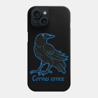 Corvus corax, the Common Raven Phone Case