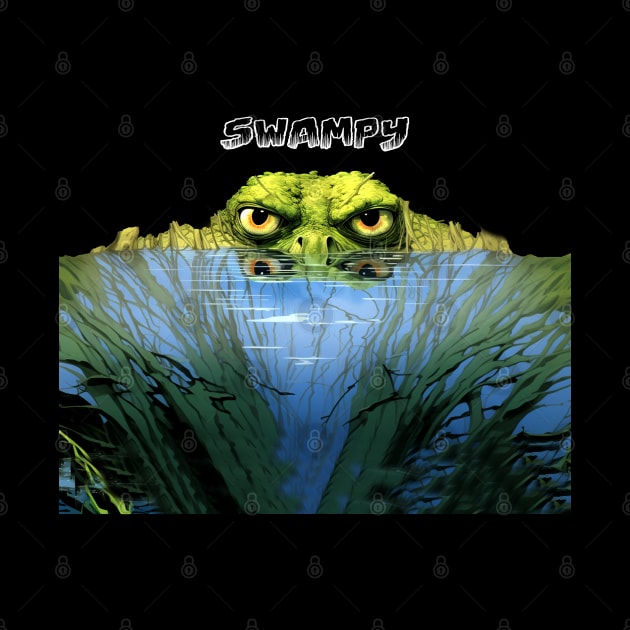 Swampy: Government Dysfunction on a dark (Knocked Out) background by Puff Sumo