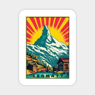 Zermatt,Matterhorn,Switzerland,Ski Poster Magnet