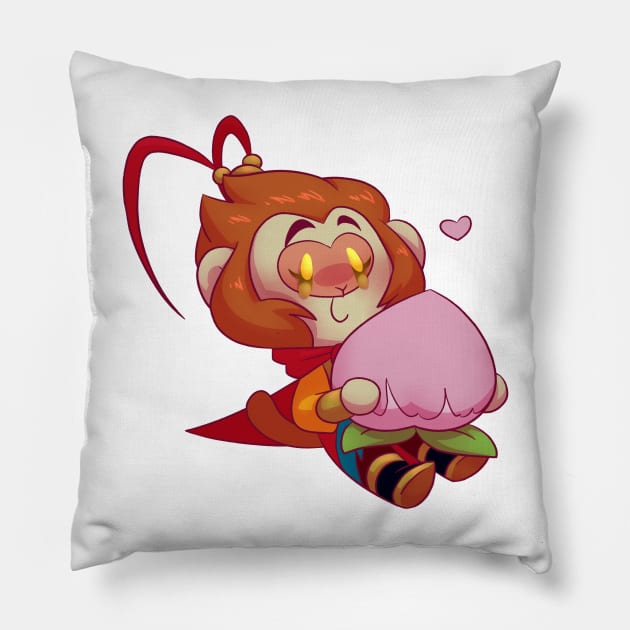 Cute Monkey King Pillow by Beaaaaaah