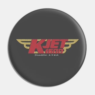 KJET 1600 AM Seattle 1982 Pin