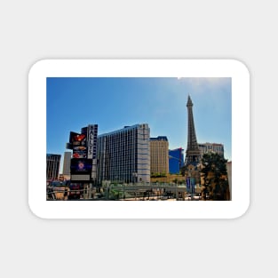 Eiffel Tower Paris and Ballys Hotel Las Vegas America Magnet