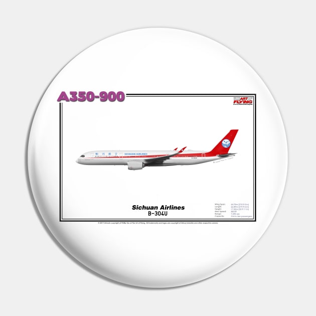 Airbus A350-900 - Sichuan Airlines (Art Print) Pin by TheArtofFlying