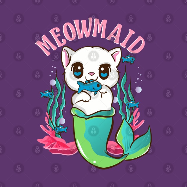 Cat Mermaid Meowmaid by E