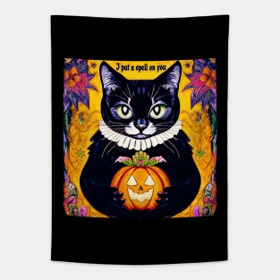 I Put A Spell On You Black Cat Tapestry