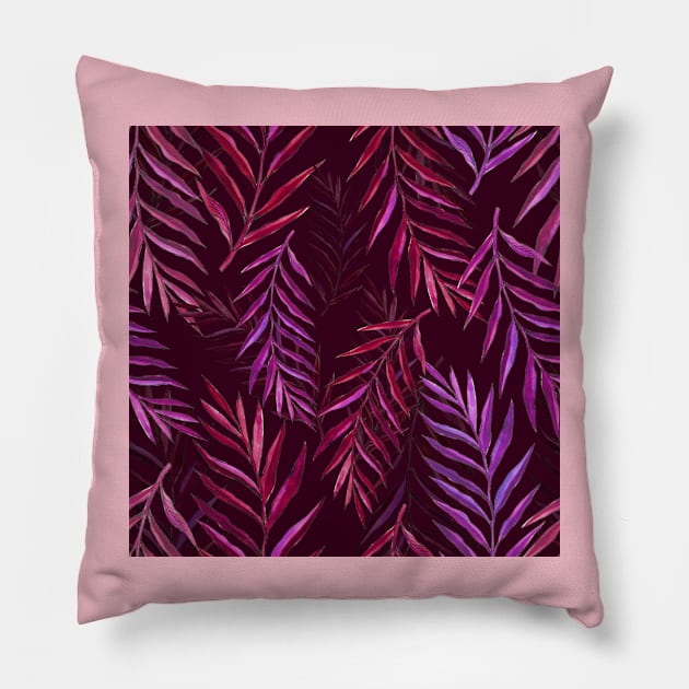 Warm leaves Pillow by makikelly