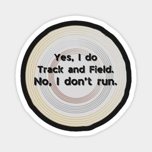 Track and field not running metal colors Magnet