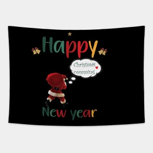 christmas is approaching santa, Happy New year Tapestry