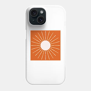 Orange sun - monochromatic pattern for sophisticated vibes Phone Case