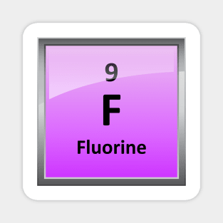 Fluorine Element Tile - Periodic Table Magnet