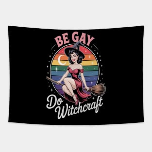 Be Gay Do Witchcraft Gay Lesbian Pagan Pride Witch Tapestry