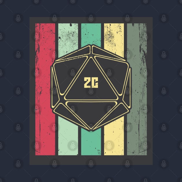 Natural 20 Retro d20 Game Shirt by HopeandHobby