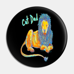 Cat Dad Lion Pin