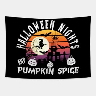 Halloween Nights And Pumpkin Spice Tapestry