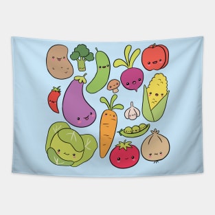 Vegetables party Tapestry