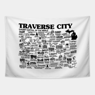 Traverse City Map Tapestry