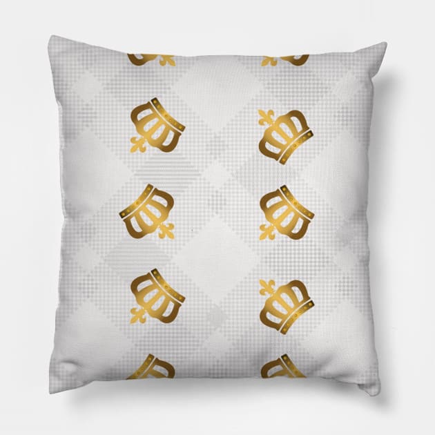 Crowns pattern Pillow by chilla09