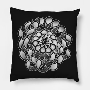 Black Peony Pillow