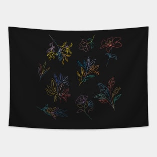 Rainbow Flowers Tapestry