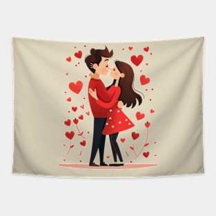 Valentine Romantic couple love birds Tapestry