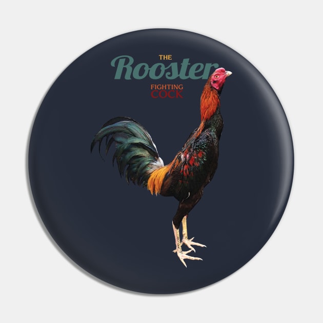 Rooster Pin by KewaleeTee