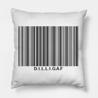 d.i.l.l.i.g.a.f barcode Pillow