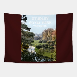 Studley Park, Fountains Abbey, Yorkshire. Travel poster Tapestry