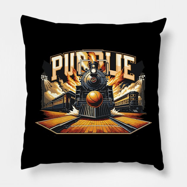 PURDUE Basketball Tribute - Basketball Purdure University Design Purdue Tribute - Basket Ball  Player Pillow by TributeDesigns