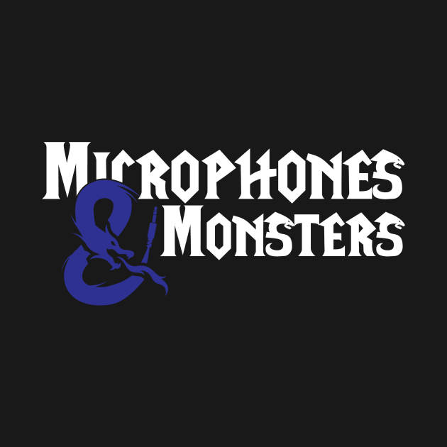 White Blue Full Logo by Microphones and Monsters