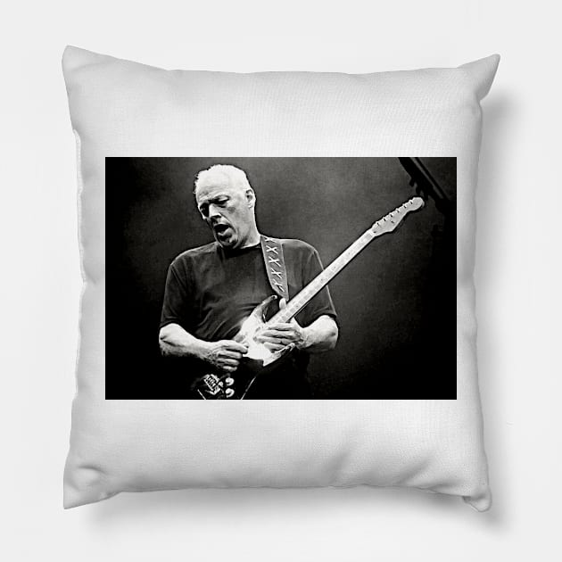 David Art Print Guitarist Progressive Rock Psychedelic Rock Classic Rock Pillow by ZiggyPrint