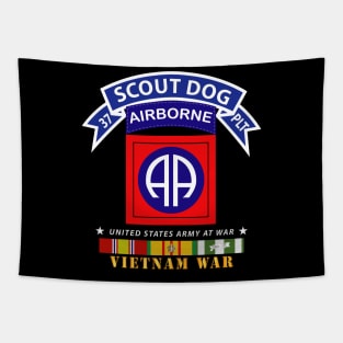 37th Scout Dog Platoon - 82nd Airborne Div  w VN SVC Tapestry