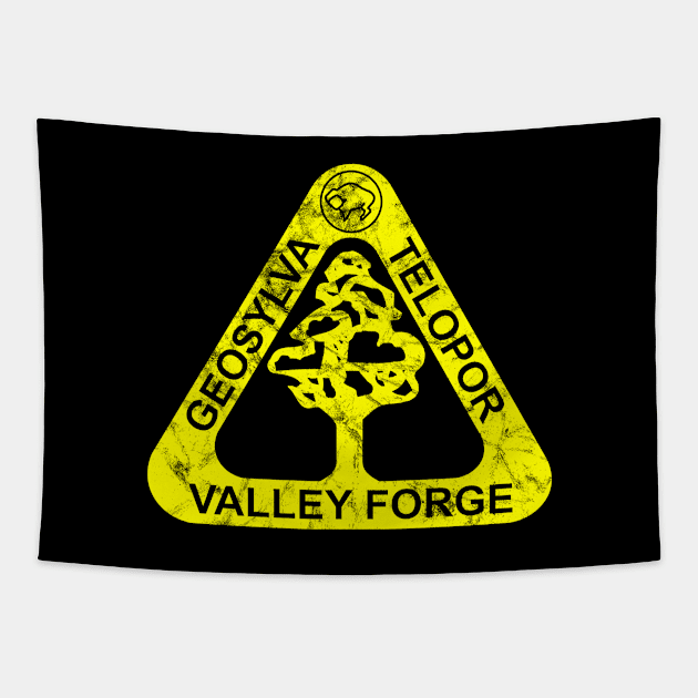 Silent Running: Valley Forge Emblem WORN LOOK Tapestry by Evarcha