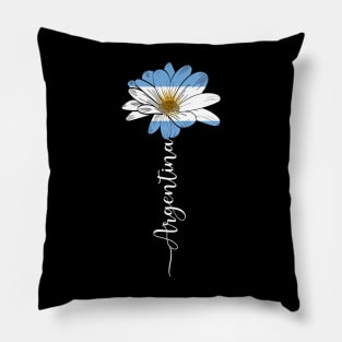 Vintage Argentina Sunflower Flag Argentina Lover Pillow