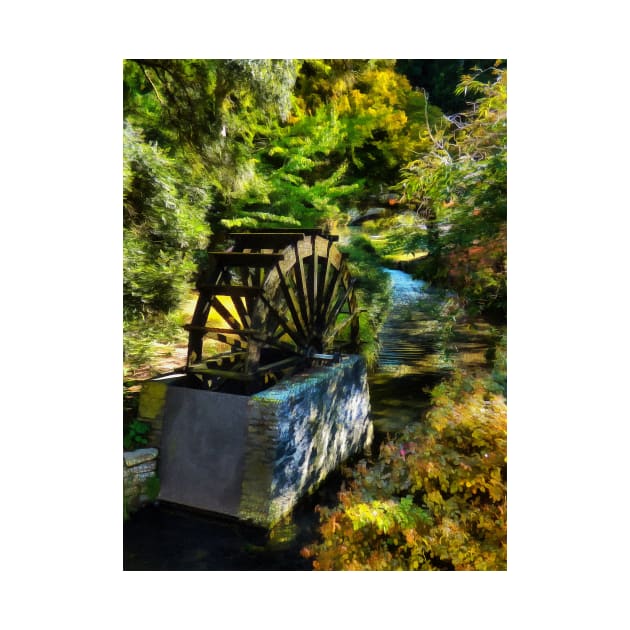 The Replica Waterwheel On Mill Island by PictureNZ