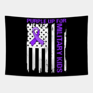 Purple up for Military Kids-Month of the Military Child Tapestry