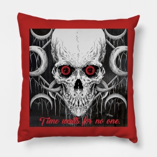Time waits for no one Nr.2 red Pillow