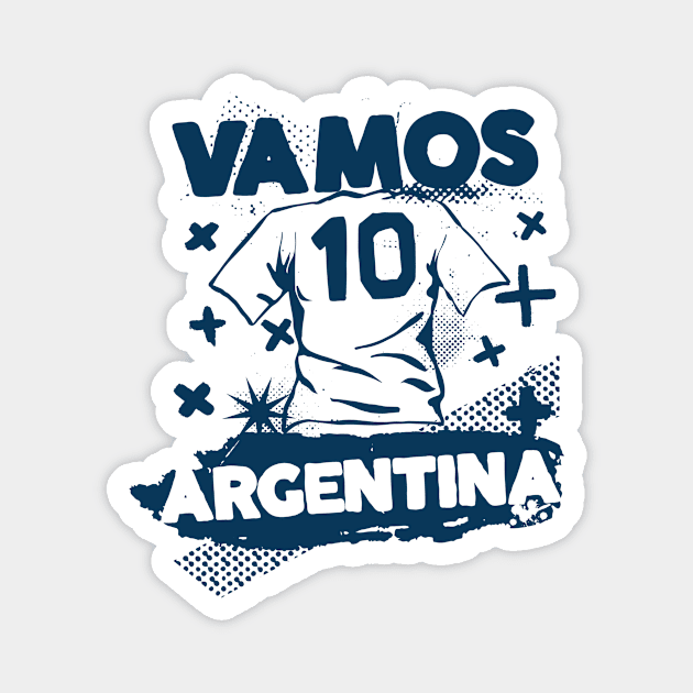 Vintage Argentinian Football // Retro Grunge Argentina Soccer Magnet by SLAG_Creative