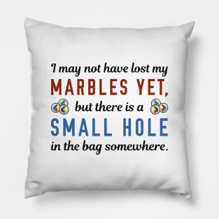 Small Hole Marbles Pillow